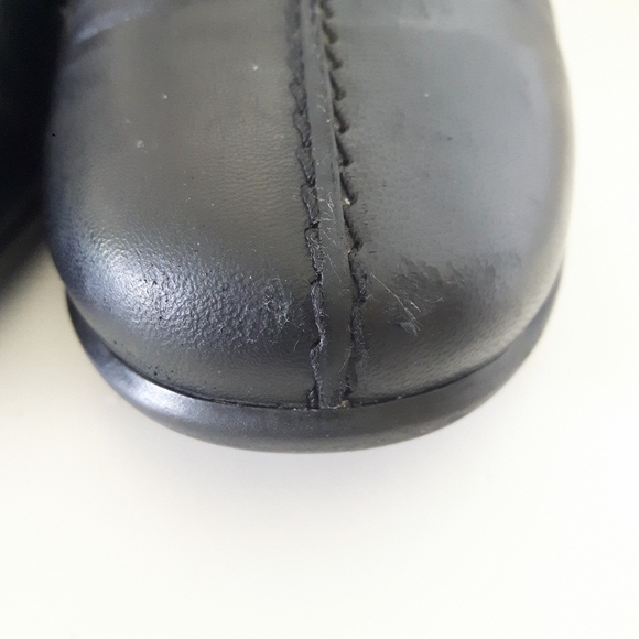 LEATHER Dromedaris Mary Jane Style Shoes. Black Velcro Closure Size 36 (6-6.5) - Picture 7 of 12